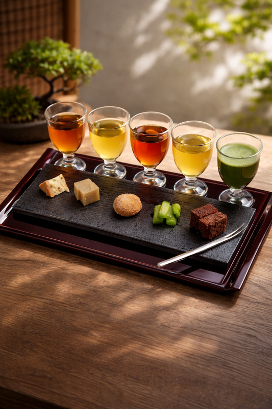 比べるのではなく、出会うこと。 ── 侘び寂びの「五茶ペアリング」に込めた想い